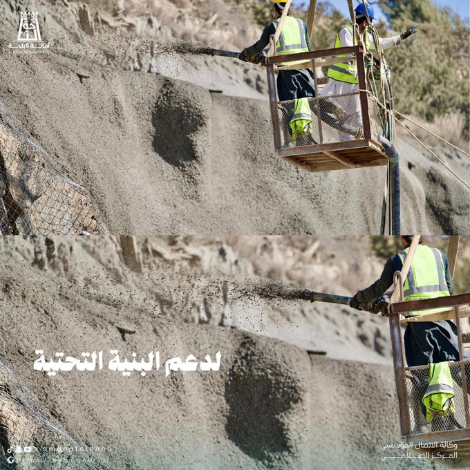 تعزيز كفاءة المواقع بالخرسانة المقذوفة